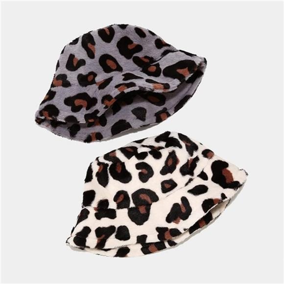 Women\'s Winter Faux Fur Fuzzy Warm Bucket Hat
